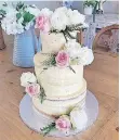  ?? ?? A WEDDING cake baked by Dashriya Naidoo (Supplied).