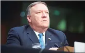  ?? (AFP) ?? In this file photo taken on Feb 13, 2018, CIA Director Mike Pompeo testifies on worldwide threats during a Senate Intelligen­ce Committee hearing on Capitol Hill in Washington, DC. US President Donald Trump has removed Secretary of State
Rex Tillerson,...