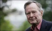  ?? LAWRENCE JACKSON — THE ASSOCIATED PRESS FILE ?? Former President George H.W. Bush arrives on the South Lawn of White House in Washington. Bush died at the age of 94 on Friday about eight months after the death of his wife, Barbara Bush.