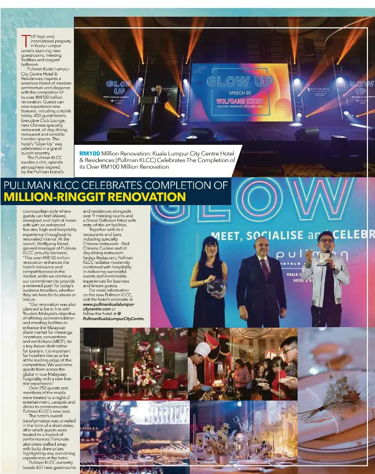 Pullman Klcc Celebrates Completion Of Million Ringgit Renovation Pressreader