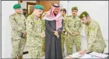  ?? ?? Deputy Chief of the National Guard Sheikh Faisal AlNawaf during the visit.