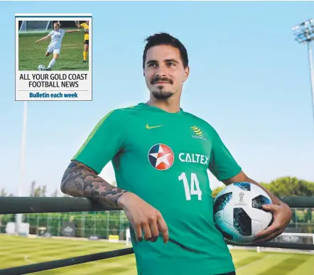  ?? Picture: TOBY ZERNA ?? Socceroos player Jamie Maclaren, pictured in Antalya, Turkey, is off to the World Cup.