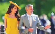  ?? AFP ?? Amal Clooney and Hollywood actor George Clooney were among the celebrity guests.