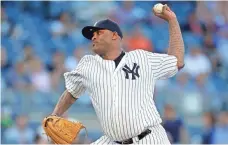  ?? ADAM HUNGER, USA TODAY SPORTS ?? Yankees left-hander CC Sabathia, 36, says, “As long as I’m healthy and feeling good, I want to play.”