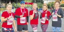  ?? ?? Vicky Stevenson, Jason Wearn, Nicola Crawley, Justine Wearn and Danielle Mackenzie at the Beachy Head 10k