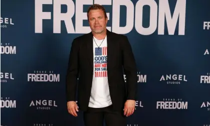  ?? ?? Tim Ballard at the premiere of Sound of Freedom on 28 June 2023 in Vineyard, Utah. Photograph: Fred Hayes/Getty Images for Angel Studios