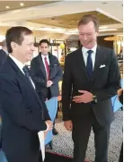  ?? (Courtesy Jewish Agency) ?? JEWISH AGENCY Chairman Isaac Herzog with Henri, Grand Duke of Luxembourg.