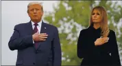  ?? ERIN SCHAFF — THE NEW YORK TIMES ?? President Donald Trump and first lady Melania Trump take part in a 9/11 ceremony at the Flight 93 National Memorial in Shanksvill­e, Pa., on Friday.