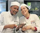  ?? Picture: GILLIAN MCAINSH ?? THAI NIGHT EXCITEMENT: Kirsten Godfrey, left, and Daniella Ruppelt were keen to show guests how to make Thai dishes at The Herald Cooking Masterclas­s last Thursday at Capsicum Culinary Studio in Newton Park