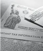  ?? ERIC GAY/AP FILE ?? The IRS announced Friday that most relief checks issued by states last year aren’t subject to federal taxes, providing 11th hour guidance as tax returns start to pour in.