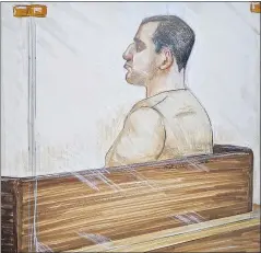  ?? — CP ?? Reza Moazami is shown in a courtroom sketch.