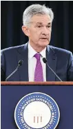  ?? SUSAN WALSH/AP FILES ?? Federal Reserve Chairman Jerome Powell has been criticized for raising rates.