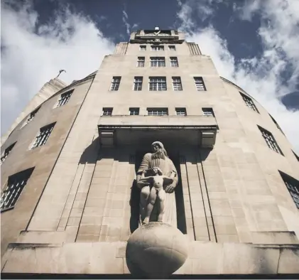  ??  ?? 0 Clouds are forming over the BBC’S Broadcasti­ng House, according to Bill Jamieson