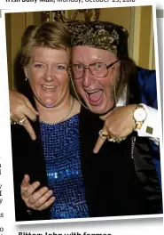  ??  ?? Bitter: John with former colleague Clare Balding