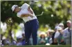  ?? MATT SLOCUM — THE ASSOCIATED PRESS ?? Chico's Kurt Kitayama hits his tee shot on the fourth hole during the second round at the Masters at Augusta National Golf Club on Friday in Augusta, Ga.