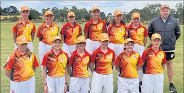  ?? ?? Wimmera Girls Cricket under-16 representa­tive team.