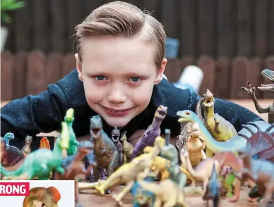  ??  ?? Sharp-eyed: Charlie Edwards has a passion for dinosaurs