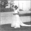  ?? SUBMITTED PHOTO ?? Rochelle (Scheidt) Hartline is shown in this Tom Thumb Wedding photo c. 1949.