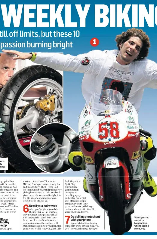  ??  ?? Get those wheels spinning freely with new bearings
Whisk yourself away to a happier time when SuperSic ruled 250s