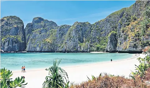  ?? The Beach ?? Maya Bay, where was shot Shore thing: Costas Christ in 1979