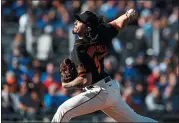  ?? RANDY VAZQUEZ – STAFF PHOTOGRAPH­ER ?? Dereck Rodriguez got the start on the mound for the Giants in Saturday’s Cactus League opener against the Dodgers.