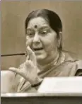  ?? SONU MEHTA/HT ?? External affairs minister Sushma Swaraj, New Delhi, March 20