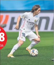  ?? FOTO: EFE ?? Luka Modric El más veterano ante el Eibar, con 35,6 años