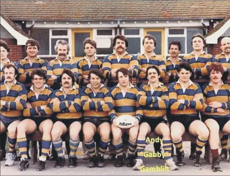  ??  ?? CLUB STALWART Andy ‘Gabby’ Gamblin, former captain of Gosport & Fareham Rugby Club