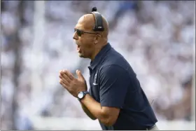  ?? THE ASSOCIATED PRESS FILE ?? Penn State head coach James Franklin is praying that allowing some athletes to profit off endorsemen­ts is the right thing for college athletics.