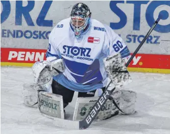  ?? FOTO: HEINZ WITTMANN ?? Ist aktuell der beste Torwart in der Deutschen Eishockey Liga: Wild-Wings-Goalie Joacim Eriksson.
