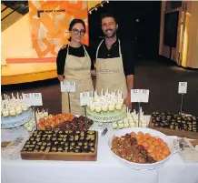  ??  ?? Sidewalk Citizen’s fabulous treats were an added bonus for guests who attended the opening gala. Pictured, are GM Kylie Ward with colleague Matt Wallace.