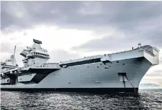  ??  ?? All at sea: the HMS Queen Elizabeth was commission­ed in service in the BBC Two series