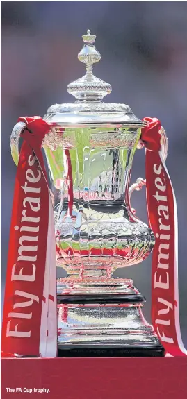  ??  ?? The FA Cup trophy.