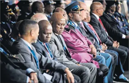  ?? Photo: Gallo Images/Beeld/Herman Verwey ?? Bad start: Hawks head Mthandazo Ntlemeza (second from left) has been accused by Boitumelo Ramahlaha (below) of failing to act over a reported case of corruption.