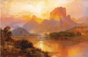  ??  ?? Above: Thomas Moran (1837-1926), Green
River, Wyoming, 1883, oil on canvas, 13¼ x 20" Estimate: $1/1.5 million
SOLD: $1,568,000
