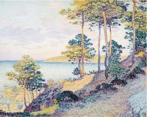  ?? CROIX-ROUGE LUXEMBOURG ?? THÉO VAN RYSSELBERG­HE: LA POINTESAIN­T-PIERRE, SAINT-TROPEZ, 1896. El artista belga, que pasó temporadas en Saint-Tropez, pintó estas vistas mediante técnicas divisionis­tas.