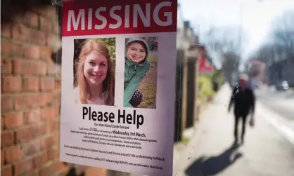  ??  ?? A poster near Clapham Common, south London, asking for informatio­n about Sarah Everard’s disappeara­nce. Photograph: Leon Neal/ Getty Images