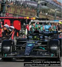  ?? ?? Formula 1 racing teams are among FD Technologi­es’ customers