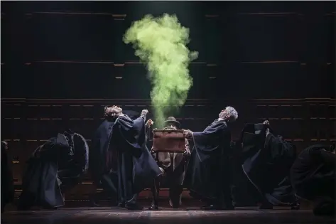  ?? PHOTOS BY MATTHEW MURPHY ?? Albus and Scorpius’ potions class takes a spectacula­r twist in the Broadway production of “Harry Potter and the Cursed Child.” The play, written by Jack Thorne, is based on an original new story by J.K. Rowling, John Tiffany and Thorne.
