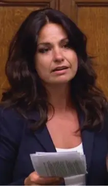  ??  ?? Emotional: Heidi Allen speaks in House yesterday