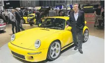  ?? RUF ?? Alois Ruf and his RUF CRT at the 2017 Geneva Motor Show.