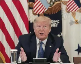  ?? Alex Wong/Getty Images ?? President Donald Trump speaks May 19 during a meeting with his Cabinet in the East Room of the White House.