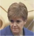  ??  ?? 0 Nicola Sturgeon called for public to avoid public transport