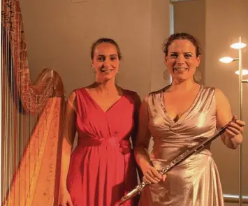  ?? Foto: Christine Ebner ?? Das Duo Naiades mit Feodora Johanna Mandel an der Harfe und Martina Silvester an der Flöte.