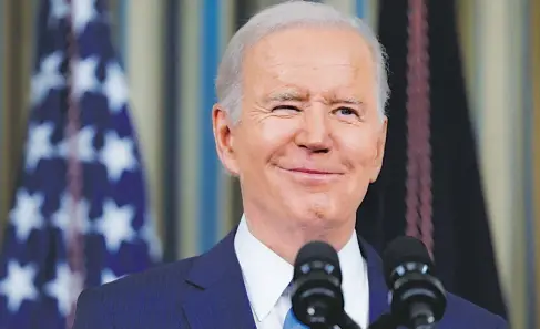  ?? REUTERS ?? Joe Biden se mostró satisfecho con el desempeño de los demócratas en la jornada electoral del martes