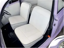  ??  ?? White leather seats with black piping were a distinctiv­e feature of the Minor Million.