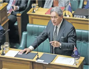  ??  ?? Deputy Prime Minister Winston Peters