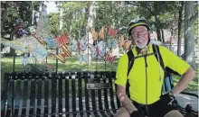  ?? JAMES CULIC METROLAND ?? Ken Smith rides about 96 kilometres every day while en route to an ocean-to-ocean fundraisin­g cycle journey for his grandson.