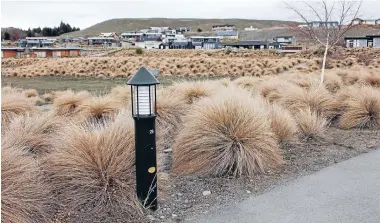  ??  ?? NewTekapo subdivisio­n, Lochinver Run, on the Sawdon Station side of Tekapo. The downward focused street-lighting is to protect Tekapo's dark sky reserve status.