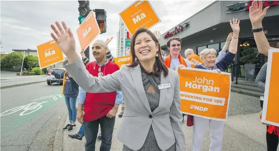  ?? ARLEN REDEKOP/PNG FILES ?? Bowinn Ma, the NDP MLA for North Vancouver, should be a shoo-in to join John Horgan’s first cabinet.